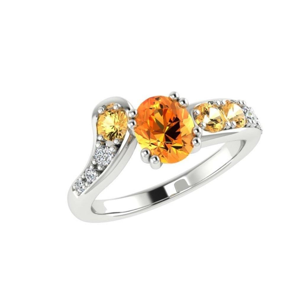 Birthstone Engagement Ring 18K Gold 0.30ct.wt Diamonds - Thenetjeweler