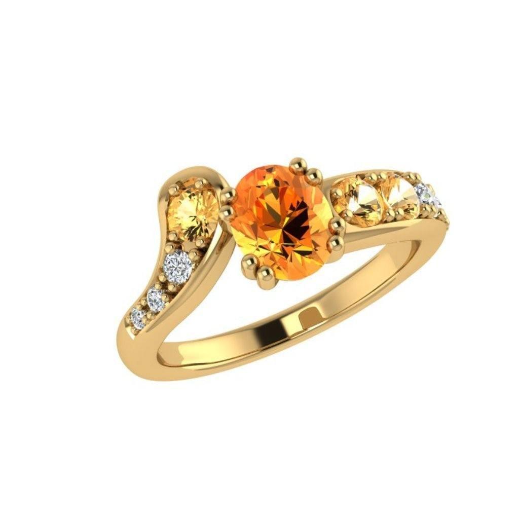 Birthstone Engagement Ring 18K Gold 0.30ct.wt Diamonds - Thenetjeweler