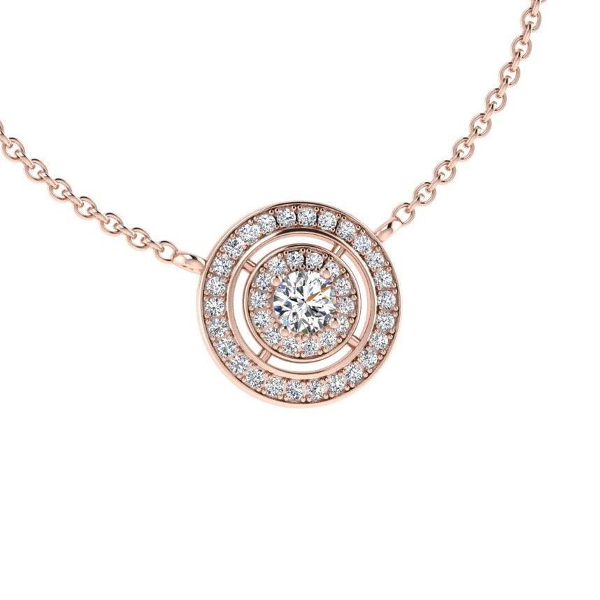 Diamond Double Halo Pendant - Thenetjeweler