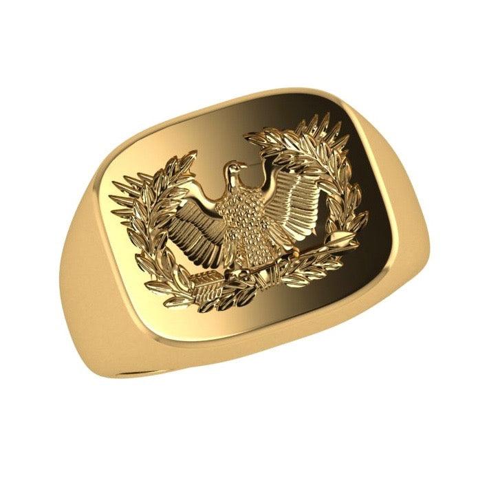 Eagle Signet Ring 14K Gold - Thenetjeweler