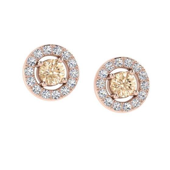 Round Illusion Diamond Stud Earrings - Thenetjeweler