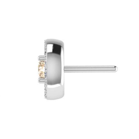 Round Illusion Diamond Stud Earrings - Thenetjeweler