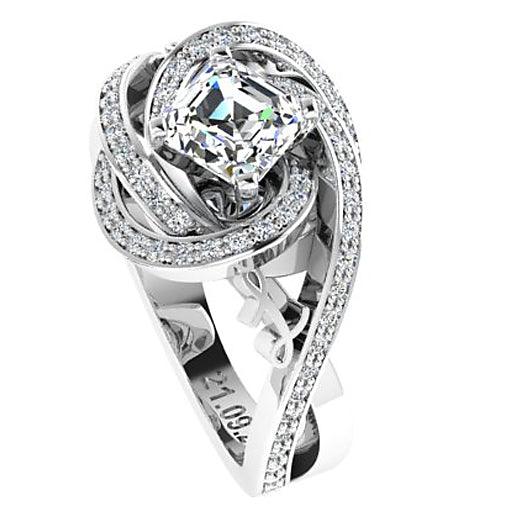 Radiant Diamond Ring White Gold - Thenetjeweler