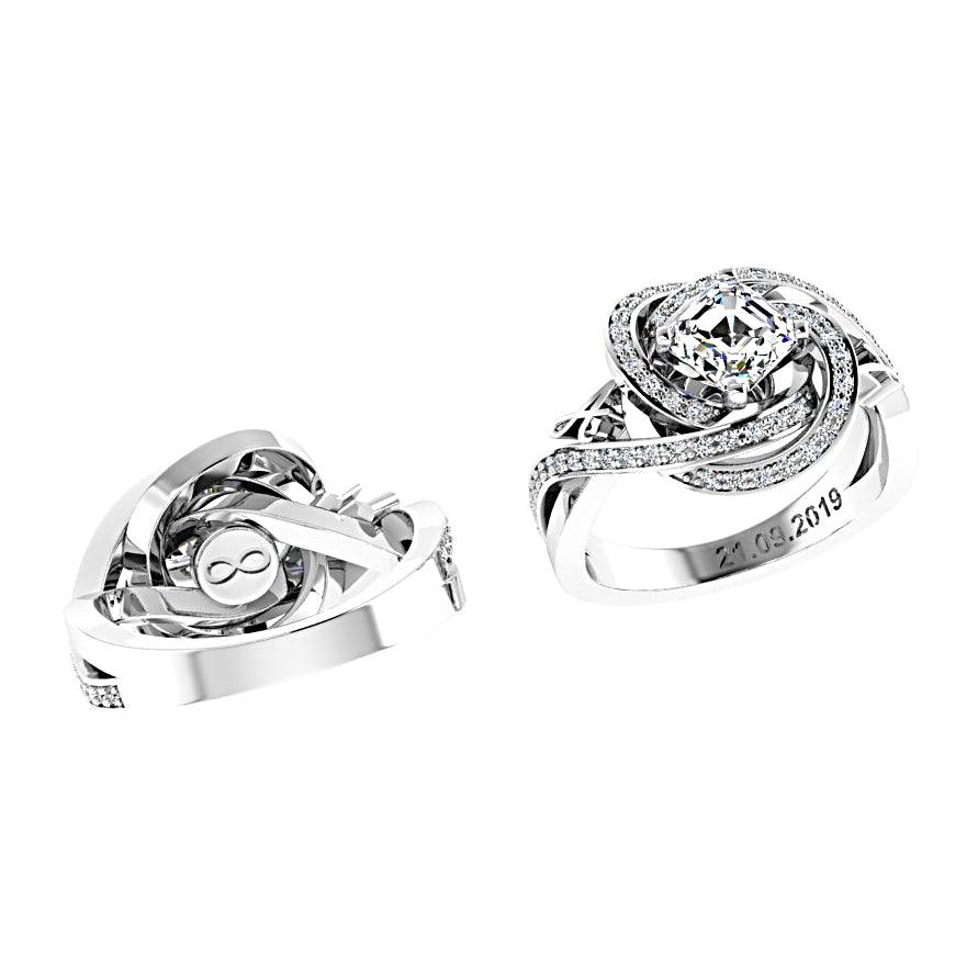 Radiant Diamond Ring White Gold - Thenetjeweler
