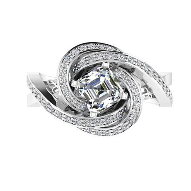 Radiant Diamond Ring White Gold - Thenetjeweler
