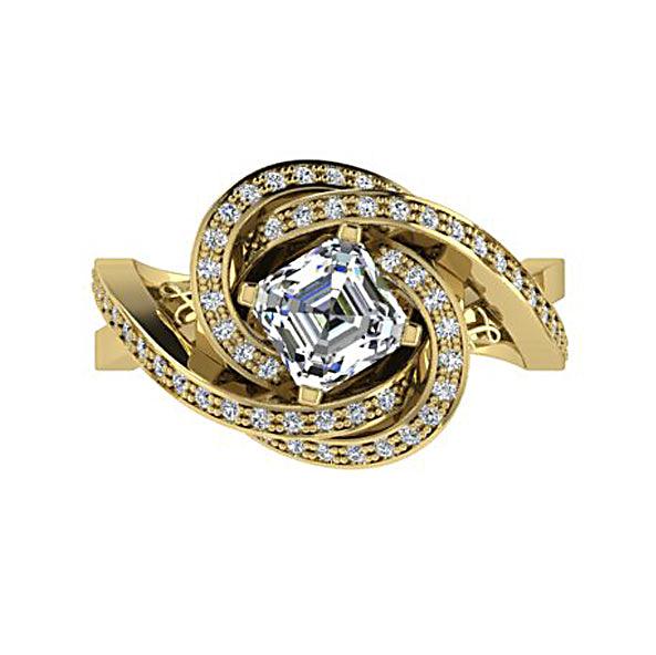 Radiant Diamond Ring White Gold - Thenetjeweler