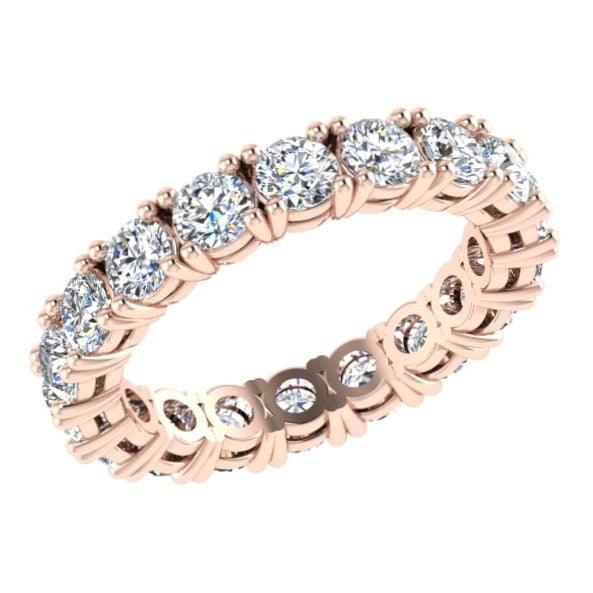 Round Diamond Eternity Ring Band 18K Gold (2.20 ct. tw) - Thenetjeweler