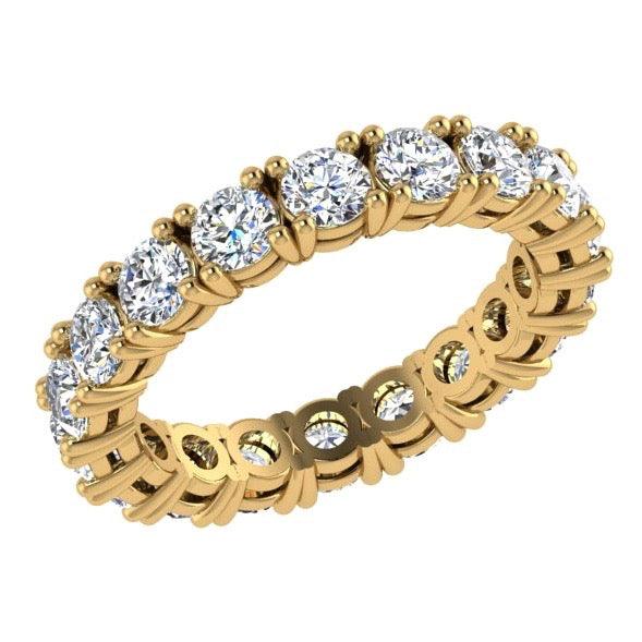 Round Diamond Eternity Ring Band 18K Gold (2.20 ct. tw) - Thenetjeweler