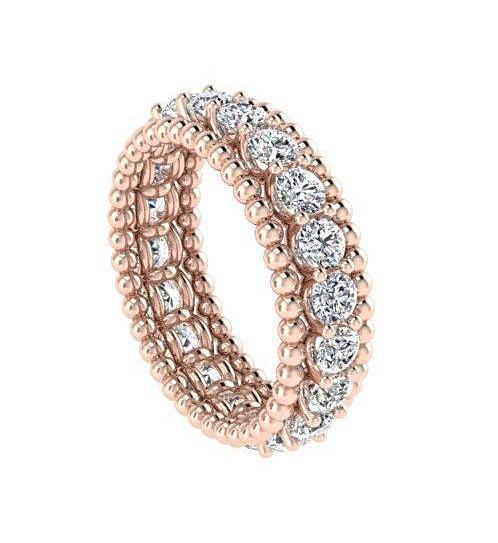 Eternity Band with Spheres 14K Pink Gold - Thenetjeweler