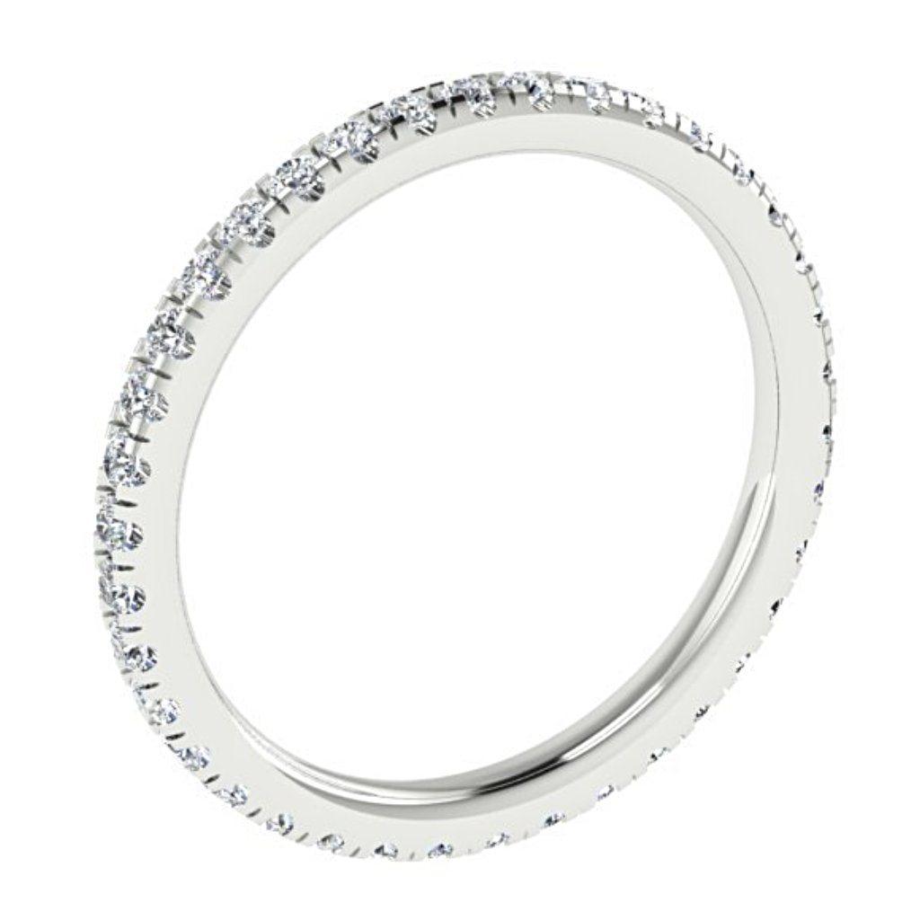 Diamond Eternity Ring Band 18K White Gold 0.57 carat tw - Thenetjeweler