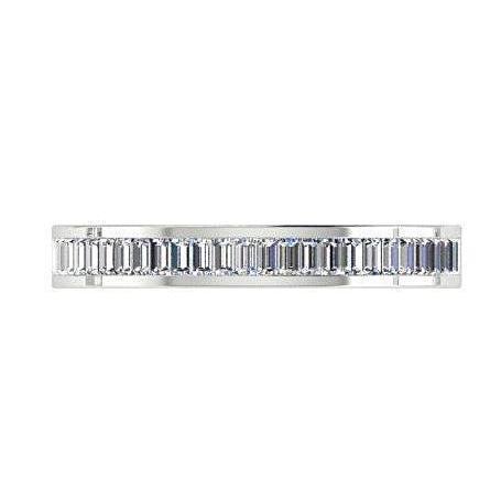 Baguette Diamond Semi Eternity Ring 18K Gold (0.60 ct. tw.) - Thenetjeweler
