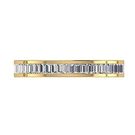 Baguette Diamond Semi Eternity Ring 18K Gold (0.60 ct. tw.) - Thenetjeweler