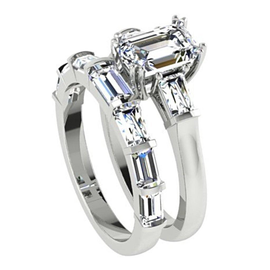 Baguette Diamond Semi Eternity Ring 18K Gold (1.50 ct. tw.) - Thenetjeweler