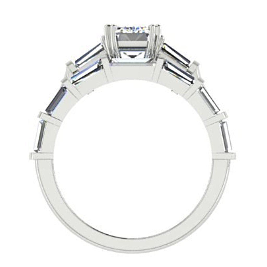 Baguette Diamond Semi Eternity Ring 18K Gold (1.50 ct. tw.) - Thenetjeweler