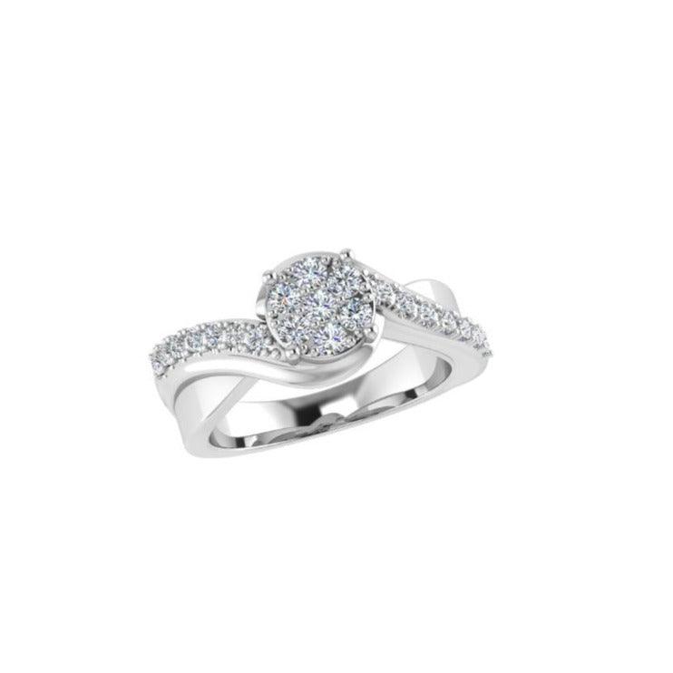 Diamond Twist Cluster Ring - Thenetjeweler