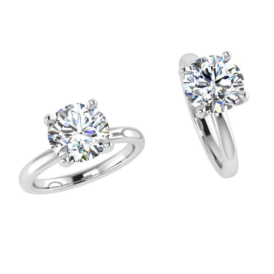Lab Grown Round Diamond Engagement Ring 1ct - Thenetjeweler