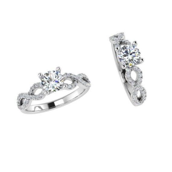 Round Diamond Infinity Engagement Ring - Thenetjeweler
