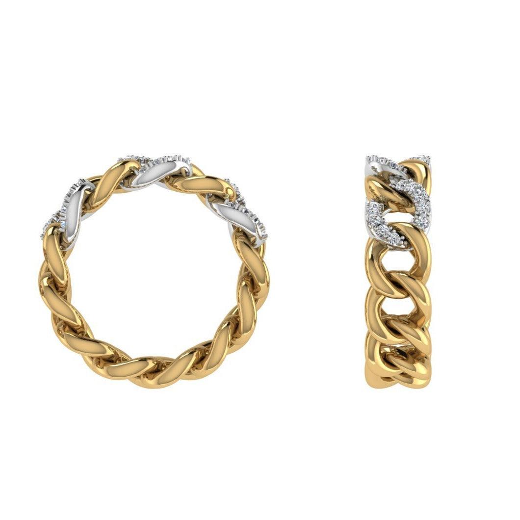Diamond Curb Chain Ring - Thenetjeweler