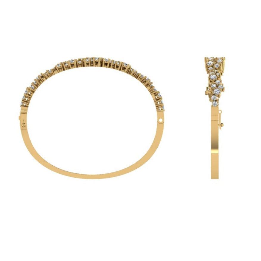 Cluster Diamond Bracelet 3.30 ct - Thenetjeweler