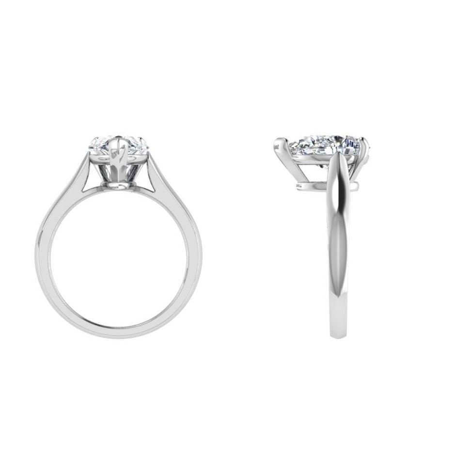 Pear Diamond Solitaire Engagement Ring - Thenetjeweler