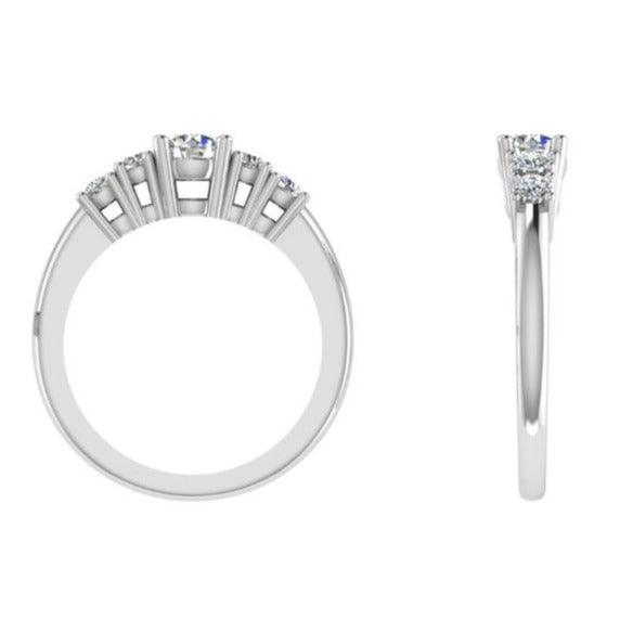 Four Stone Round Diamond Engagement Ring - Thenetjeweler
