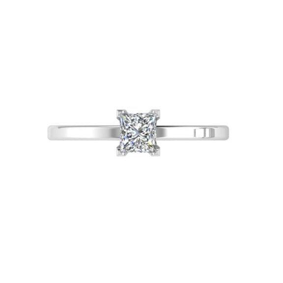 Princess Cut Diamond Solitaire Engagement Ring - Thenetjeweler