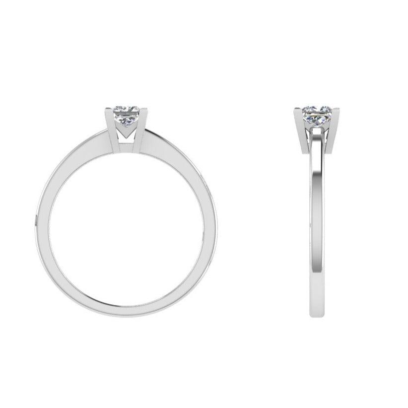 Princess Cut Diamond Solitaire Engagement Ring - Thenetjeweler