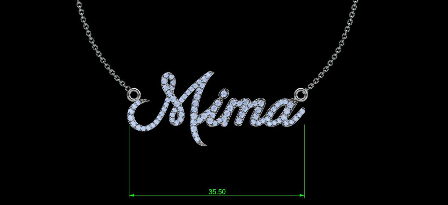 Personalised Diamond Name Necklace - Thenetjeweler