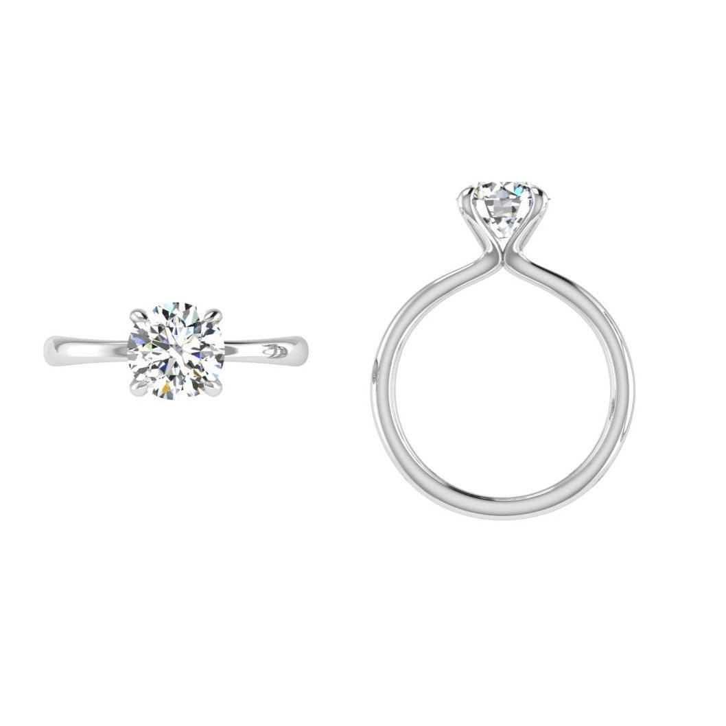 Classic Round Engagement Ring - Thenetjeweler