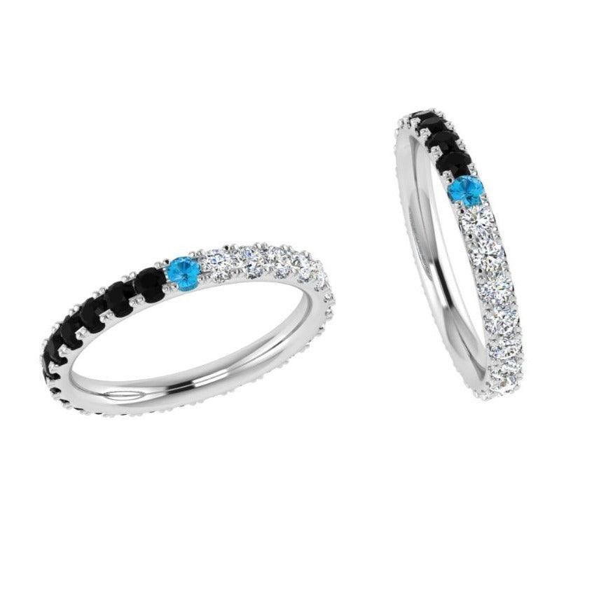 Black and White Diamond Eternity Band - Thenetjeweler