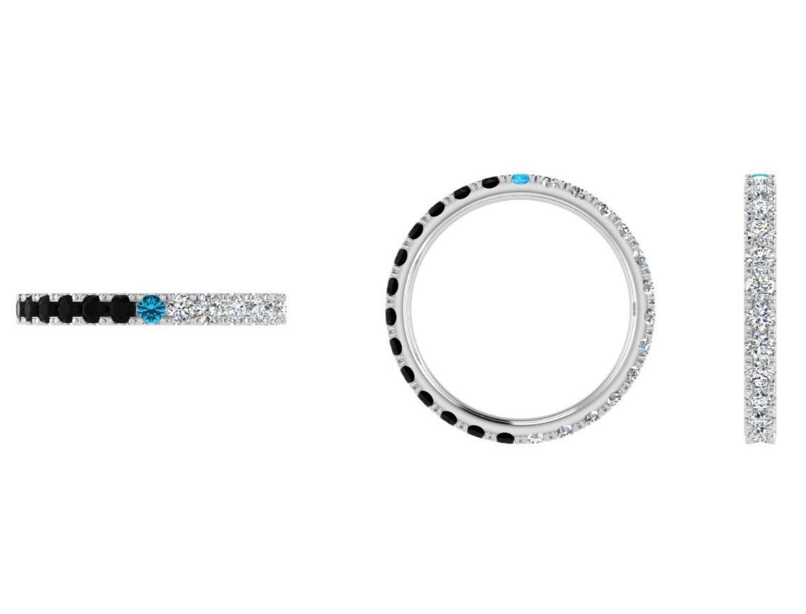 Black and White Diamond Eternity Band - Thenetjeweler