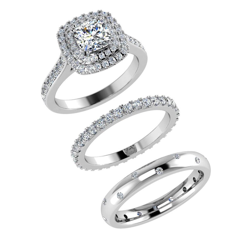 Eternity Bands with Engagement Ring - Thenetjeweler