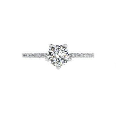 Diamond 5 Prong Engagement Ring - Thenetjeweler