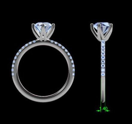 Diamond 5 Prong Engagement Ring - Thenetjeweler
