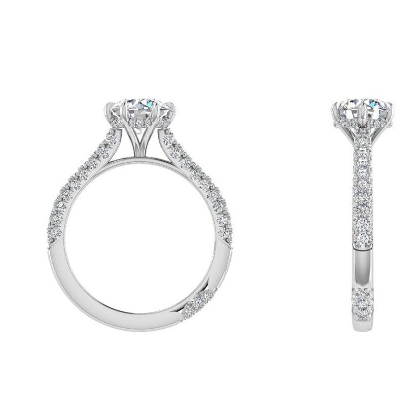 Round Diamond Engagement Ring with Surprise - Thenetjeweler