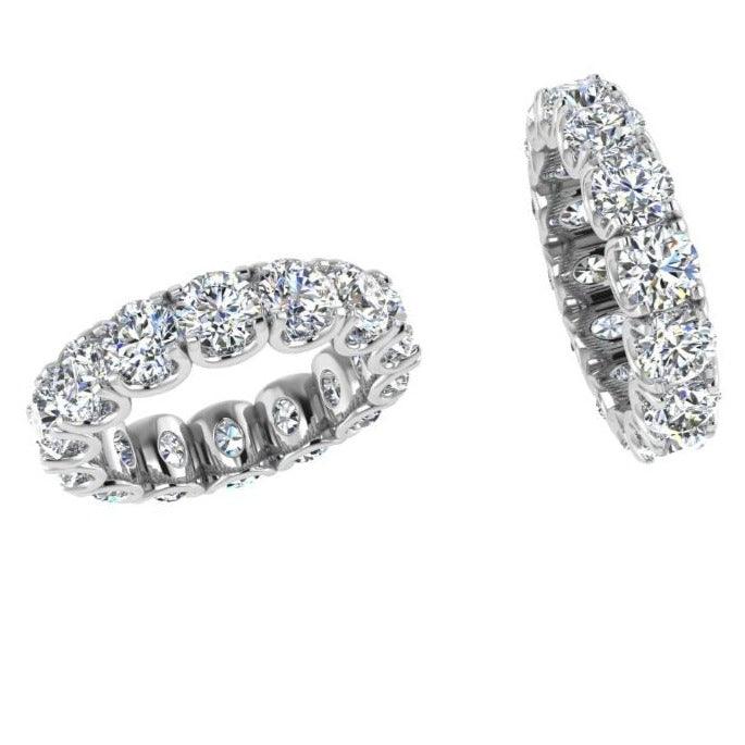 5.10 ct Round Cut Diamond Eternity Wedding Band Ring - Thenetjeweler
