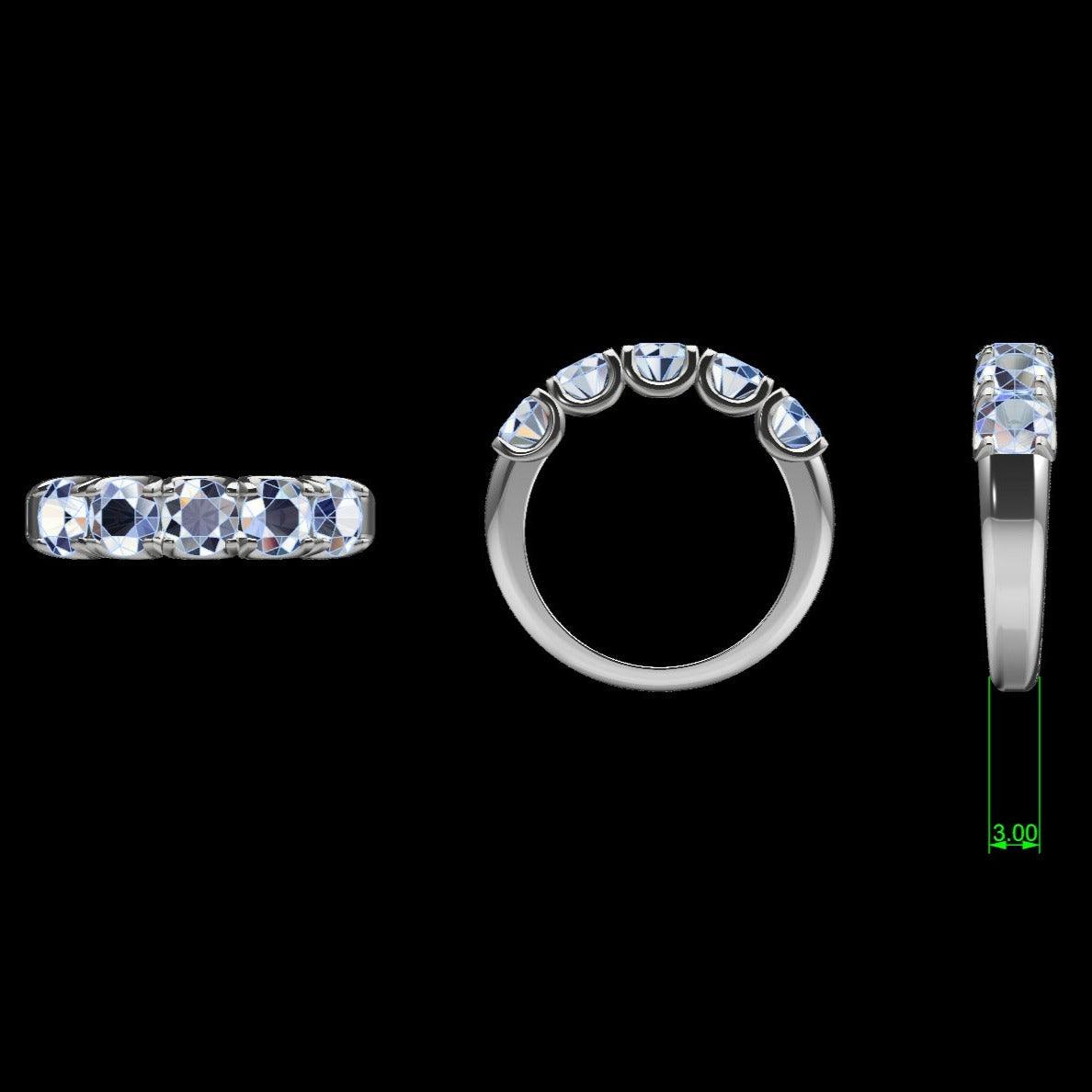 Five Stone Diamond Wedding Ring - Thenetjeweler