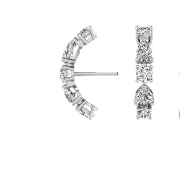 Mix Cut Diamonds Fantasy Earrings - Thenetjeweler