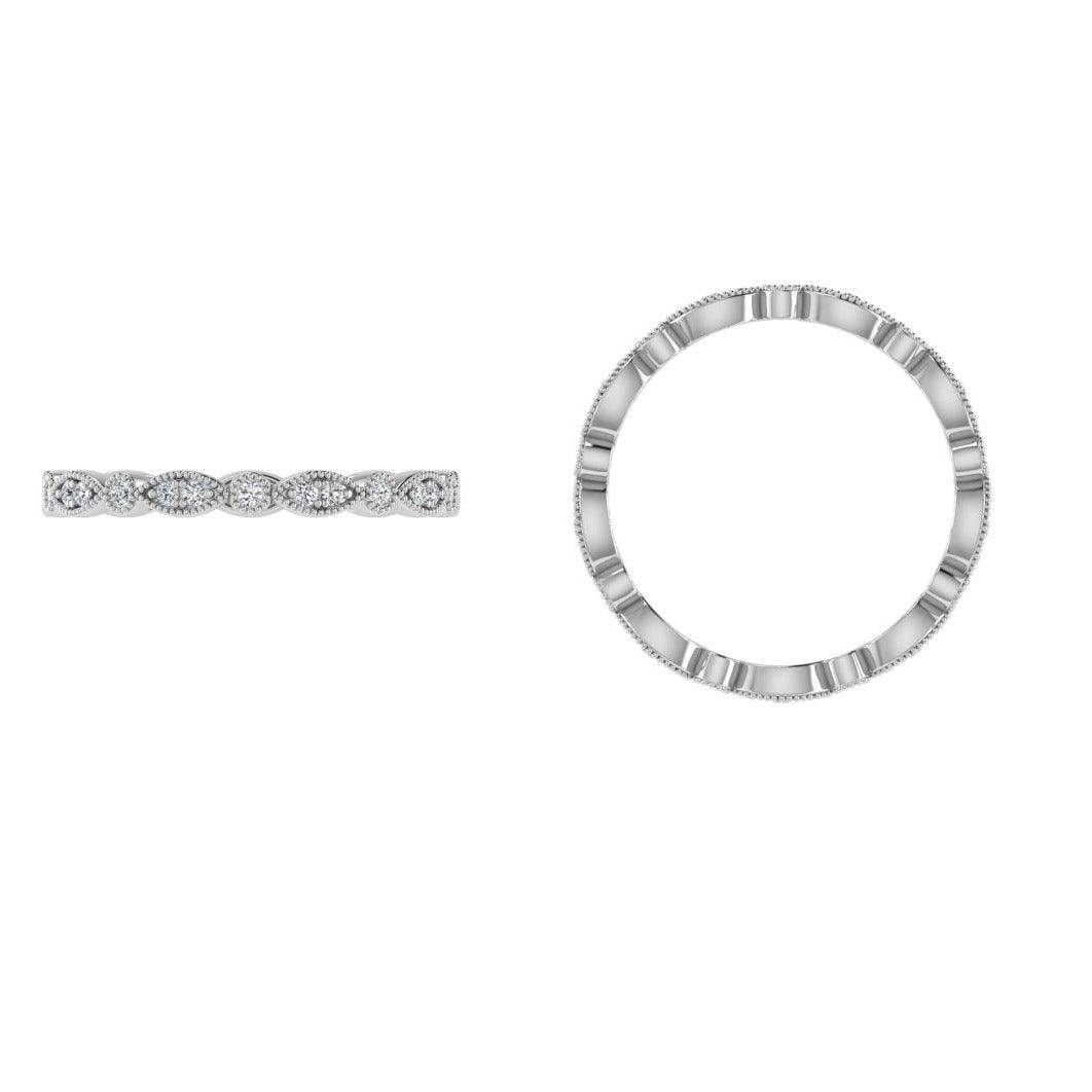 Milgrain Marquise and Dot Diamond Eternity Ring - Thenetjeweler