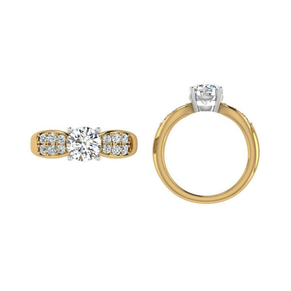 Diamond Engagement ring Yellow Gold 0.36 ct - Thenetjeweler
