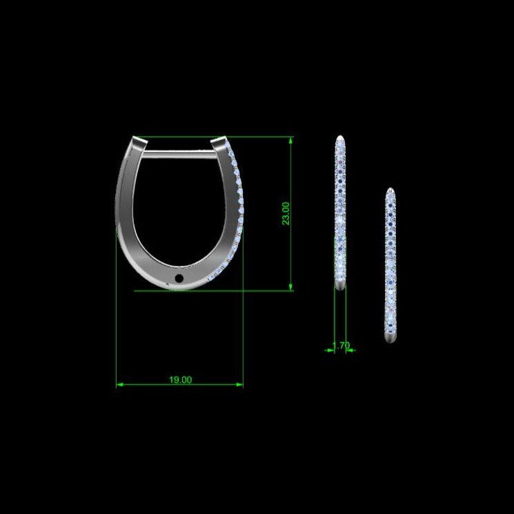 14K Gold Diamond Hoop Earrings 0.30ct - Thenetjeweler