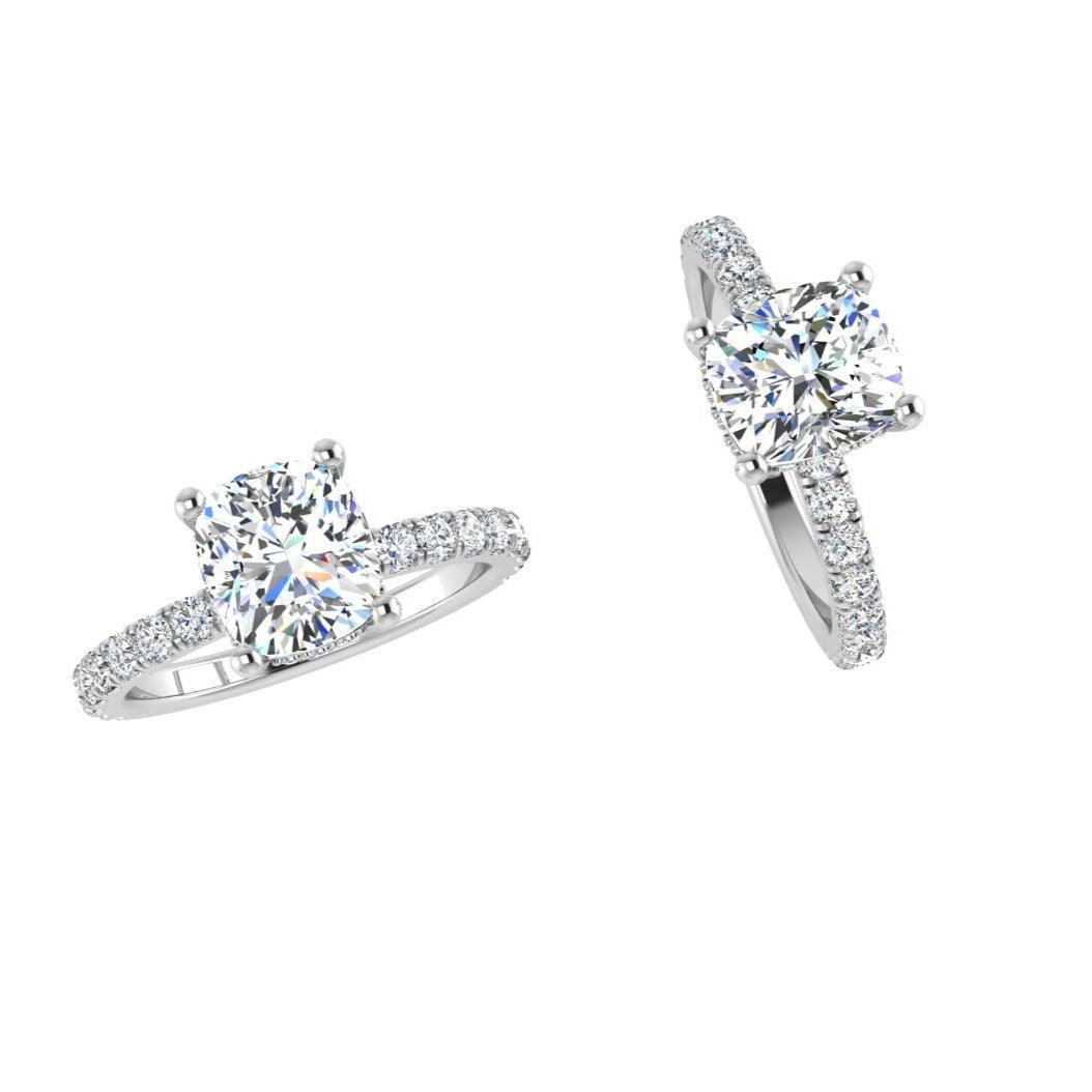 Diamond Engagement Ring 18k Gold - Thenetjeweler