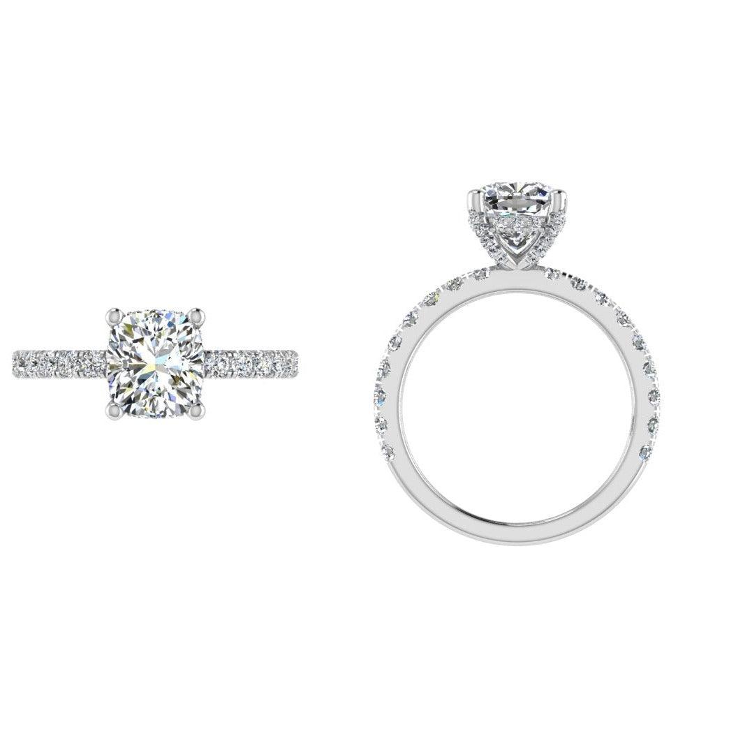 Diamond Engagement Ring 18k Gold - Thenetjeweler