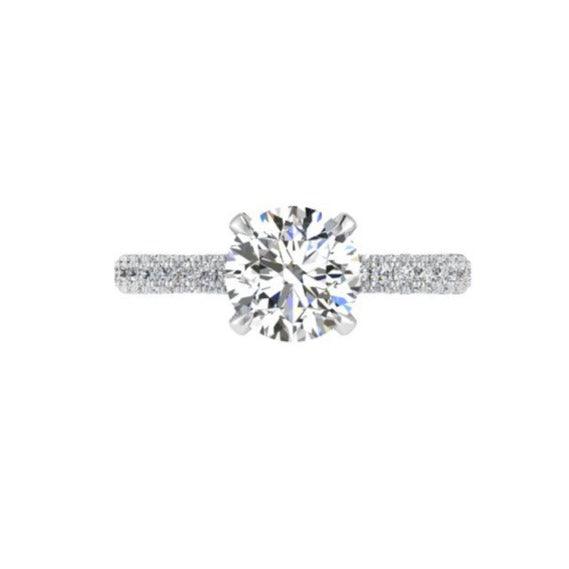 Diamond Cathedral Ring Platinum - Thenetjeweler