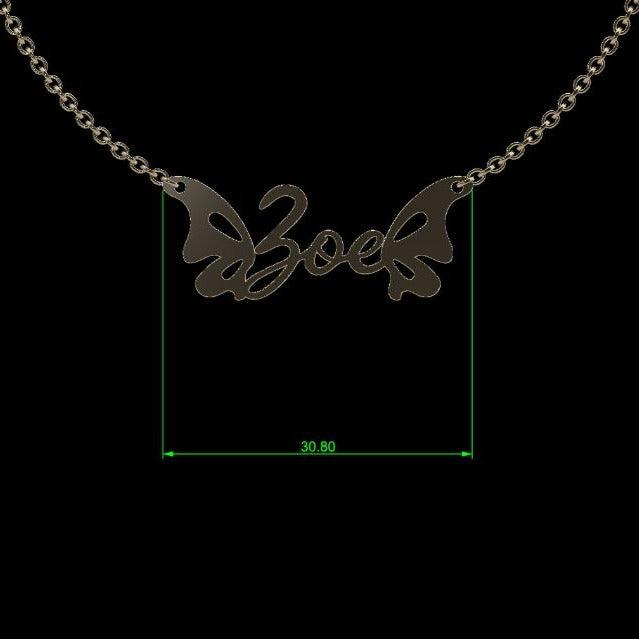 Personalized Butterfly Name Necklace - Thenetjeweler