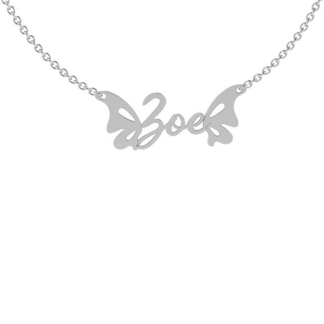Personalized Butterfly Name Necklace - Thenetjeweler