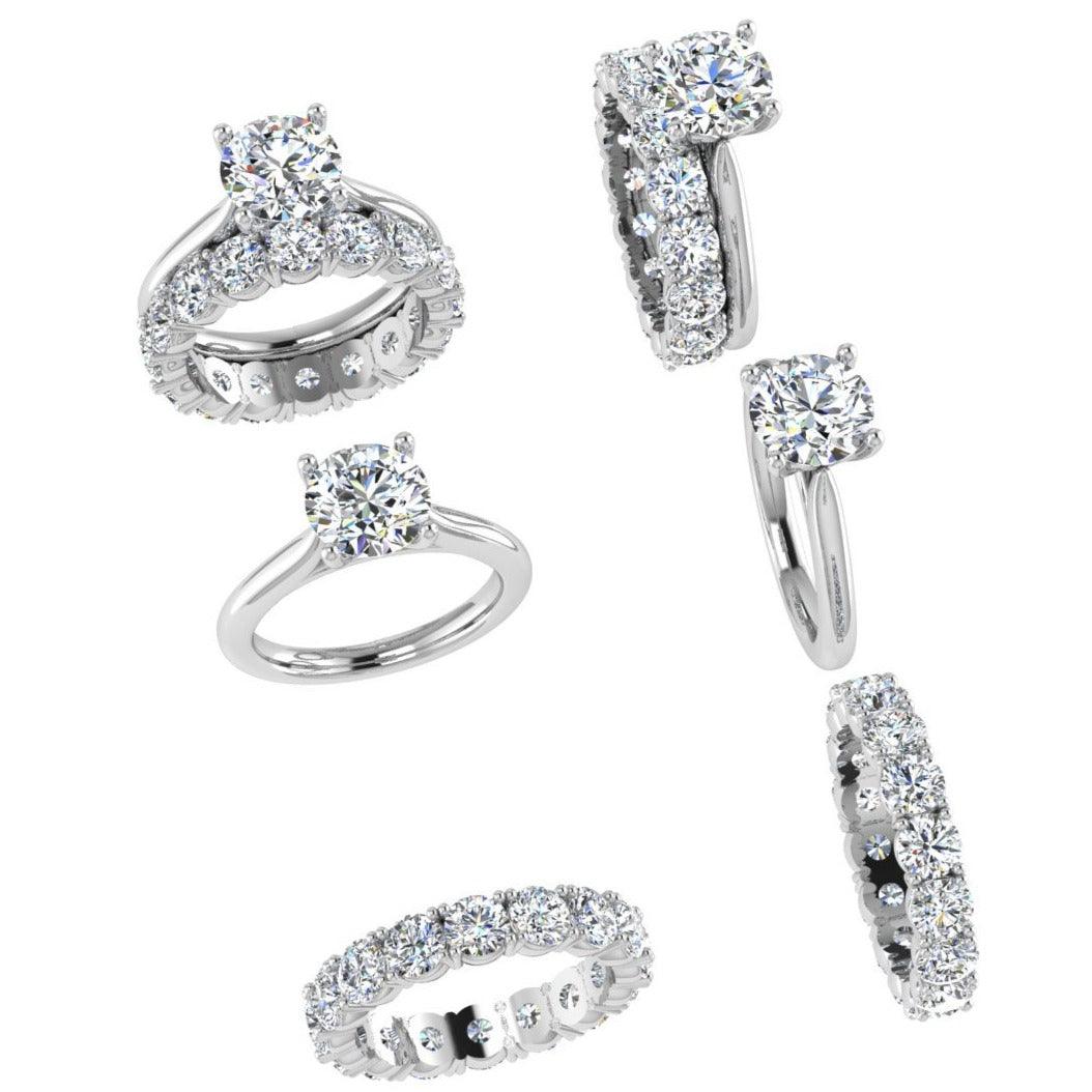 Solitaire Engagement Ring With Eternity Band - Thenetjeweler