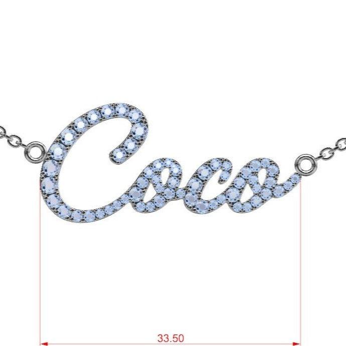 Personalized Diamond Name Necklace Coco - Thenetjeweler
