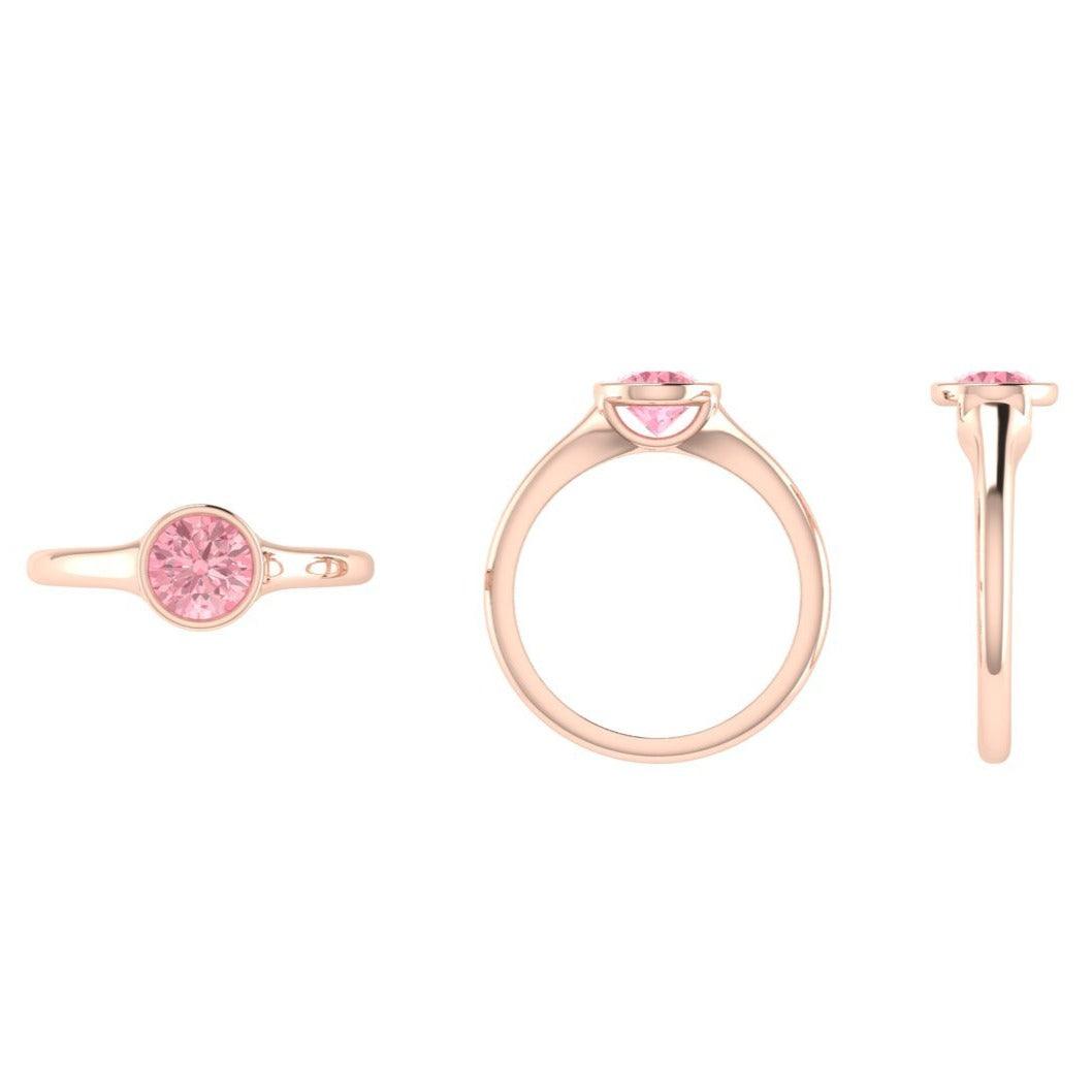 Pink Diamond Rose Gold Ring - Thenetjeweler