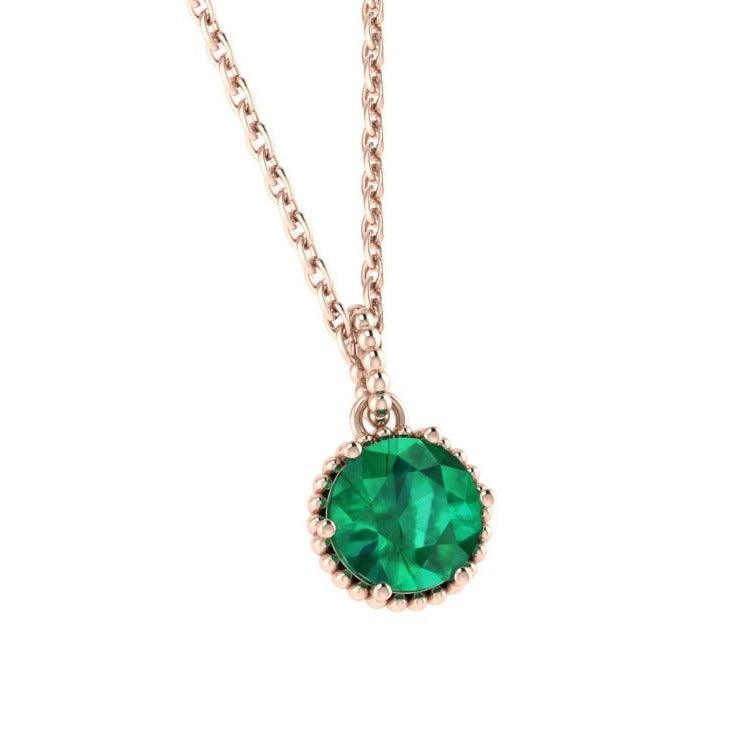 Emerald Pendant in 14K Gold - Thenetjeweler